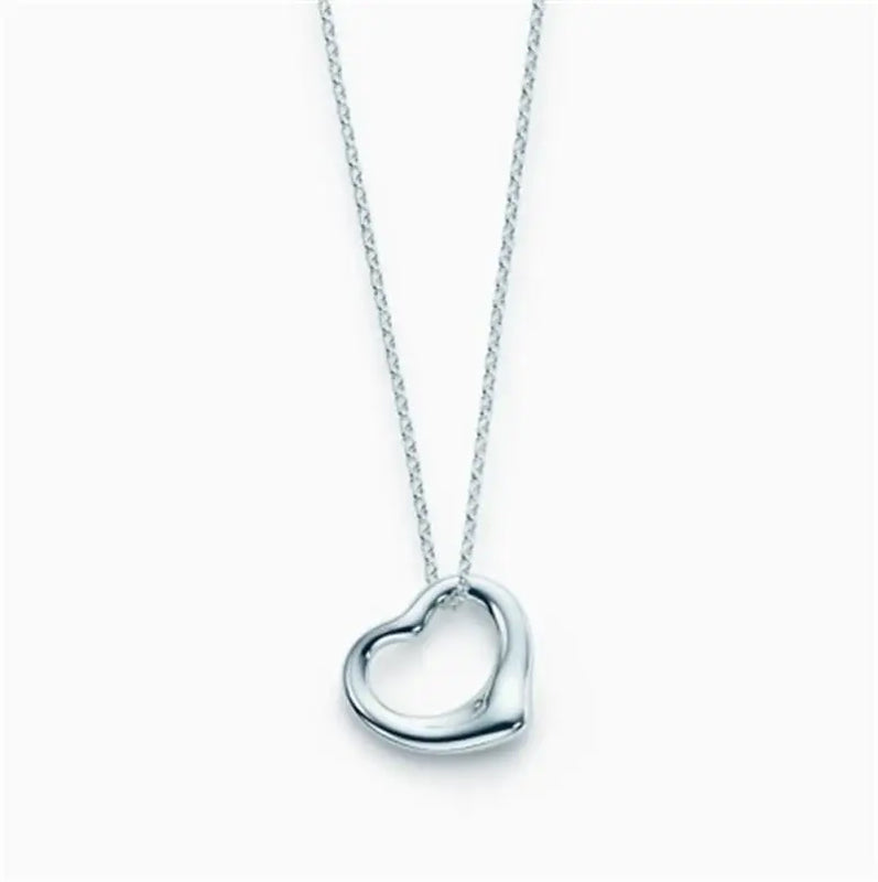 925 Sterling Silver Heart Necklace Pendant for Women