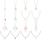 925 Silver Heart Bead Chain Pendant Rose Tif Women Gift