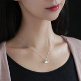 925 Sterling Silver Ginkgo Pendant Necklace for Women