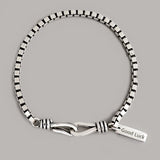 925 Silver Good Luck Letter Box Chain Bracelet Jewelry For Women