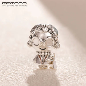 925 Silver Mother's Grandma Charm Beaded Bracelet Jewelry Gift