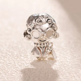 925 Silver Mother's Grandma Charm Beaded Bracelet Jewelry Gift