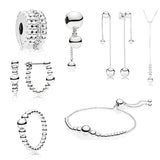 925 Silver String of Beads Collection Jewelry Set