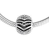 925 Silver Wishbone Charm Bead for Europe Bracelet DIY Jewelry