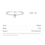 925 Silver Heart CZ Bracelet for Women Adjustable Bangle