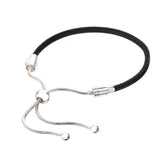 925 Silver Fit 1:1 Charms Leather Slider Bracelet
