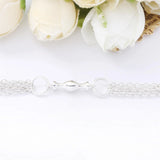925 Sterling Silver Multi-Strand Bracelet for Women