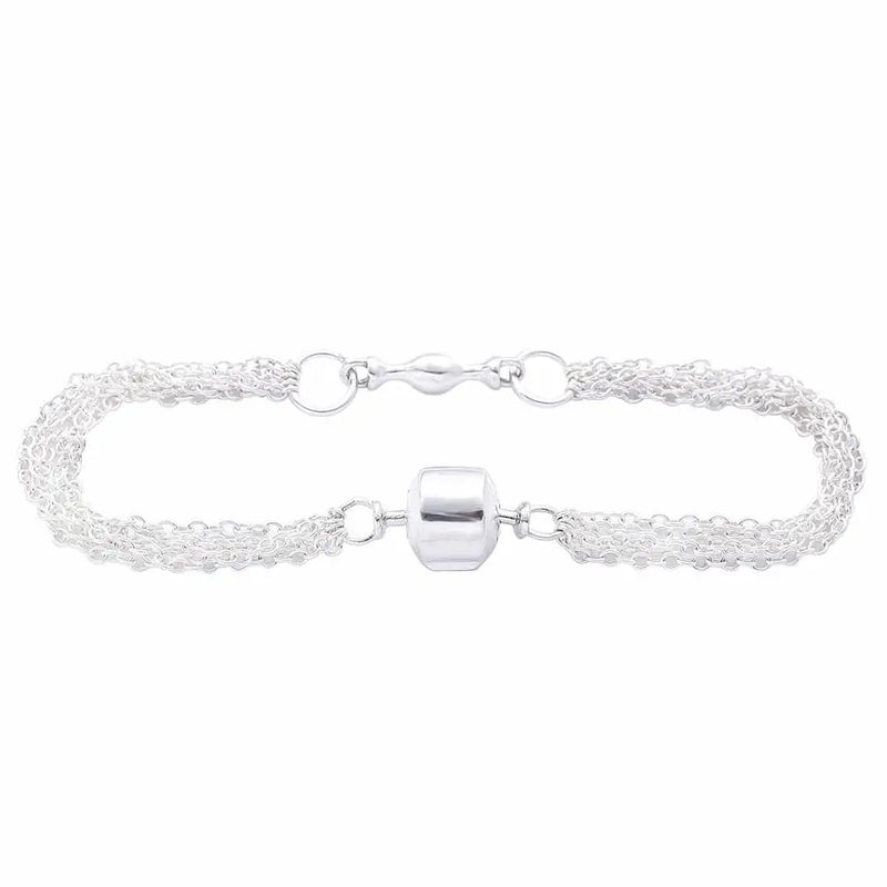 925 Sterling Silver Multi-Strand Bracelet for Women