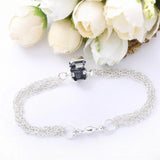 925 Sterling Silver Multi-Strand Bracelet for Women
