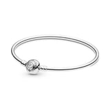 925 Sterling Silver Pan Bracelet with Clasp Engraving