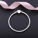 925 Sterling Silver Pan Bracelet with Silver Clasp for Women