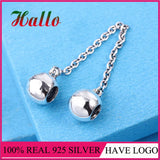925 Silver P Signature Safety Chain with Clear CZ Stopper Charms