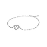 925 Silver Mom Bracelet with Four-leaf Clover & Infinity Symbol