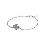 925 Silver Mom Bracelet with Four-leaf Clover & Infinity Symbol