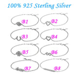925 Silver Mom Bracelet with Four-leaf Clover & Infinity Symbol