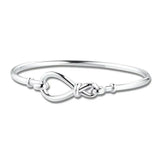 925 Sterling Silver Pan Bracelet Eternity Symbol Flower Knot Chain