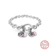 Sterling Silver Eternity Flower Knot Bracelet