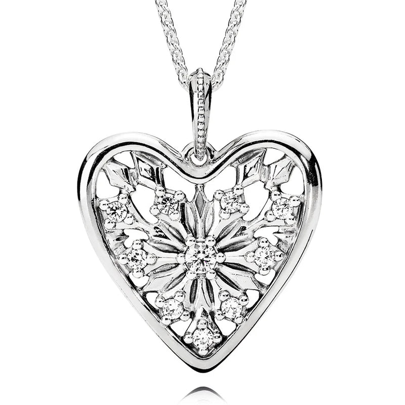 925 Silver Glitter Ice Butterfly Necklace for Charm DIY Jewelry