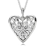 925 Silver Glitter Ice Butterfly Necklace for Charm DIY Jewelry