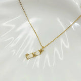 925 Silver Bamboo Pendant Necklace for Women