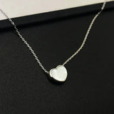 925 Silver Heart Pendant Necklace for Women Wedding Party