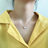 925 Silver Heart Pendant Necklace for Women Wedding Party
