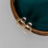 925 Silver Twist Crystal Earrings Stud Brincos