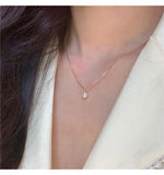 925 Silver 14K Pearl Pendant Necklace French Vintage Jewelry