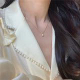 925 Silver 14K Pearl Pendant Necklace French Vintage Jewelry