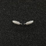 925 Silver Feather Stud Earrings Allergy Free Wedding Jewelry