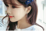 925 Silver Star Moon Brincos Stud Earrings Women Wedding Jewelry