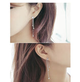 925 Silver Star Moon Brincos Stud Earrings Women Wedding Jewelry