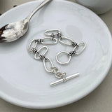925 Sterling Silver Punk Rock Chain Bracelet Hiphop Jewelry