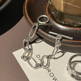925 Sterling Silver Punk Rock Chain Bracelet Hiphop Jewelry