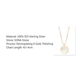 925 Silver Roman Numeral Round Pendant Necklace