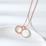925 Silver Roman Numeral Round Pendant Necklace