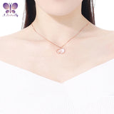 925 Silver Roman Numeral Round Pendant Necklace