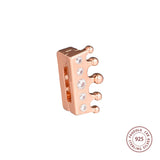 925 Sterling Silver CZ Crown Clip Charm Bead for Bracelet DIY Gift