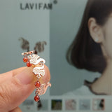 925 Silver Squirrel Pine Nut Stud Earrings for Girls