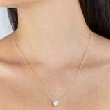 925 Silver Heart CZ Paved Geometric Necklace