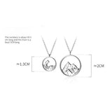 925 Sterling Silver Mountain Pendant Necklace for Women