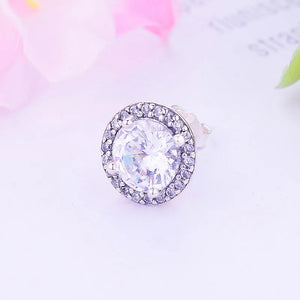 925 Sterling Silver Zirconia Stone Stud Earrings for Baby Women