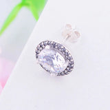 925 Sterling Silver Zirconia Stone Stud Earrings for Baby Women