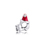 925 Silver Seated Santa & Present Charms Beads