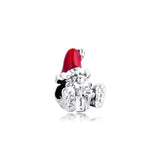 925 Silver Seated Santa & Present Charms Beads