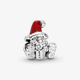 925 Silver Seated Santa & Present Charms Beads