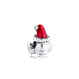 925 Silver Seated Santa & Present Charms Beads