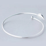 925 Sterling Silver Calla Flower Bracelet Bangle for Women