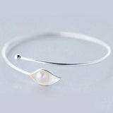 925 Sterling Silver Calla Flower Bracelet Bangle for Women