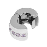 925 Sterling Silver Shining Path Clip Charm Beads for Bracelets